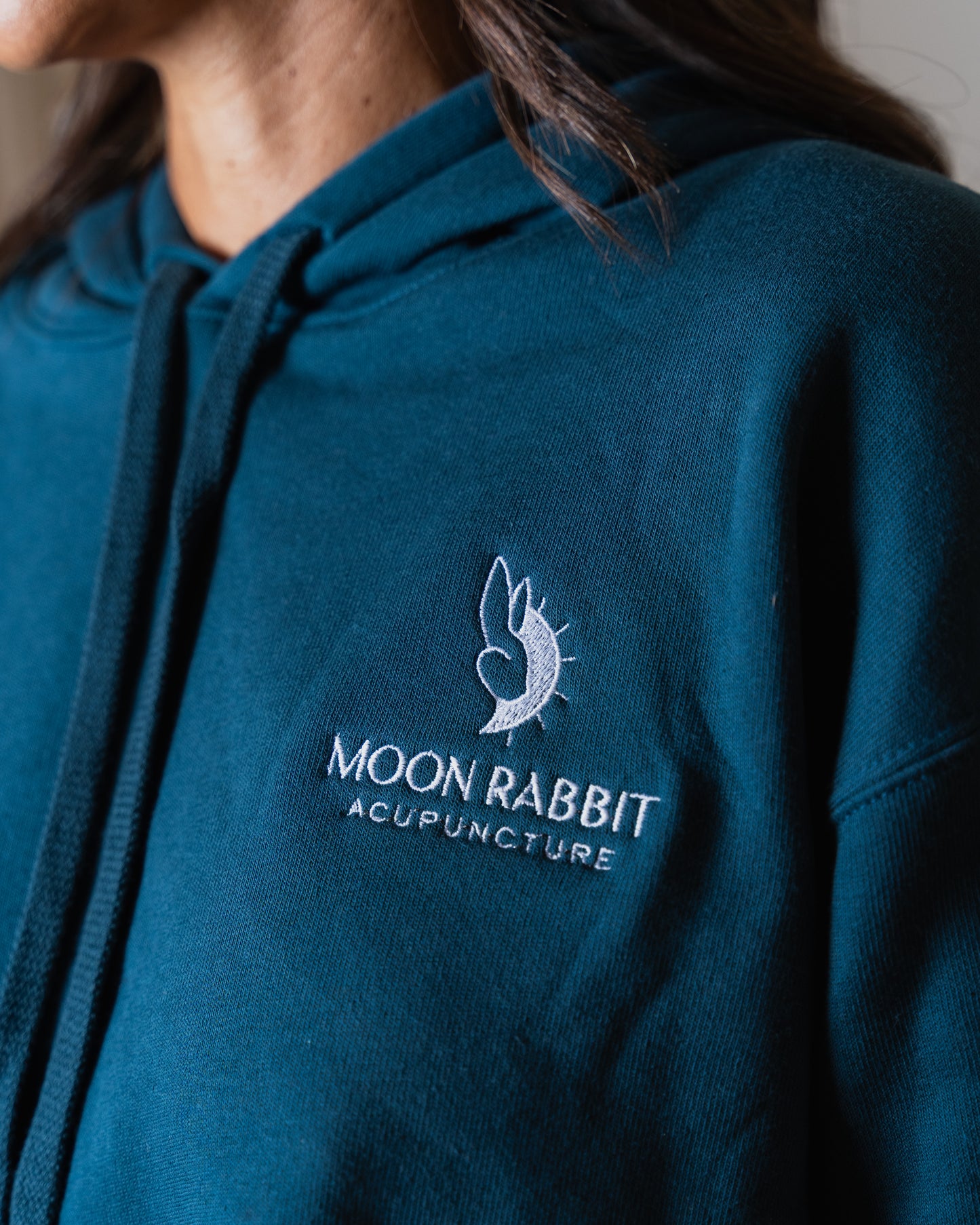 Moon Rabbit Cropped Hoodie