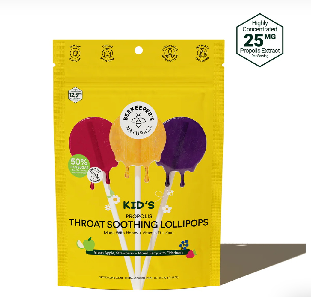 Kid's Propolis Throat Soothing Lollipops