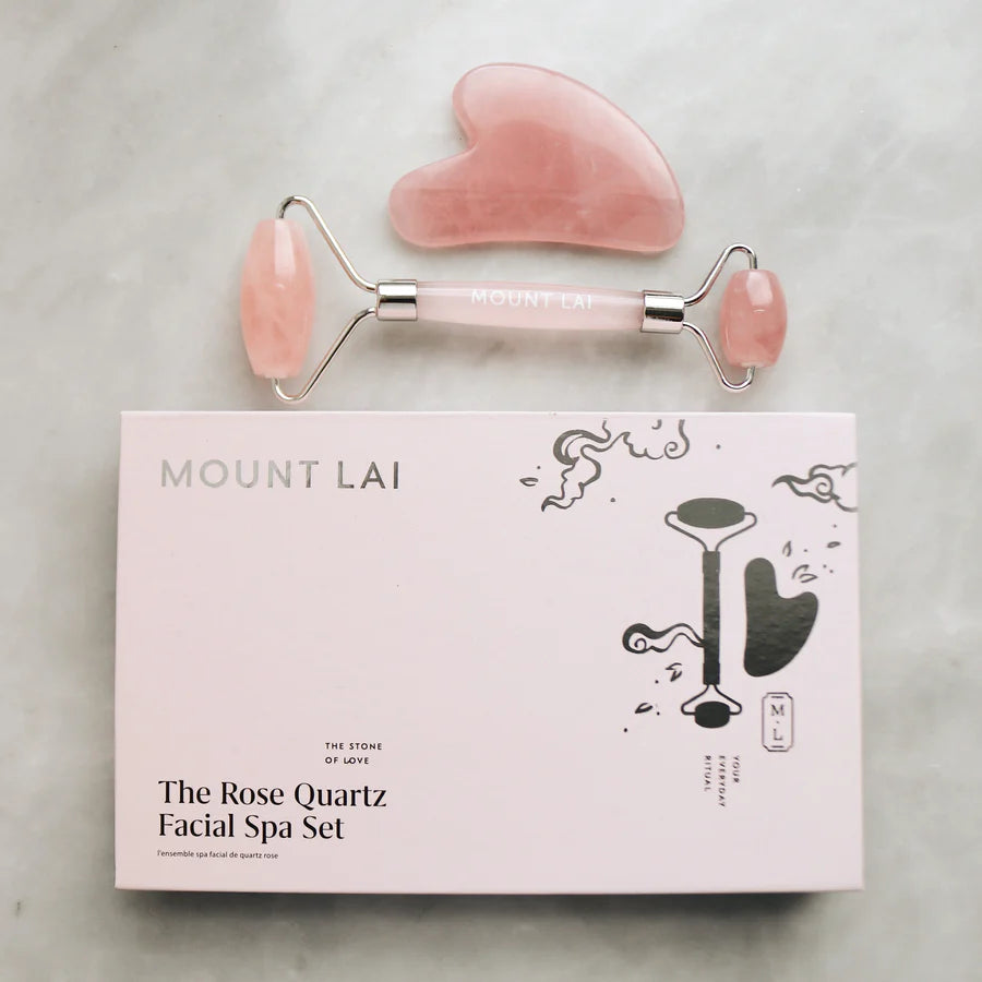 Facial Spa Set in Rose Quartz