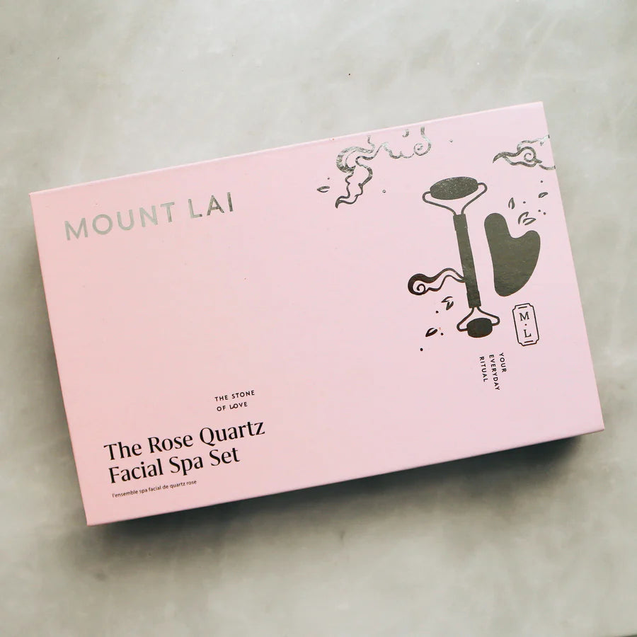 Facial Spa Set in Rose Quartz